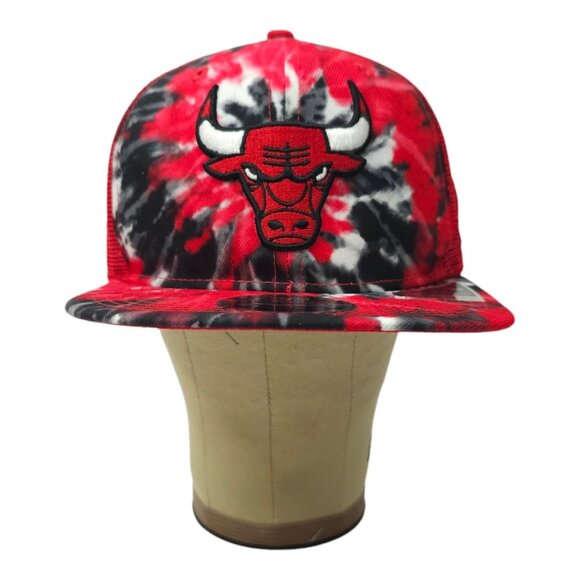 New Era 9Fifty Chicago Bulls Tie Dye Mesh Snapback Cap NBA Embroidered Hat NEW - Picture 10 of 14